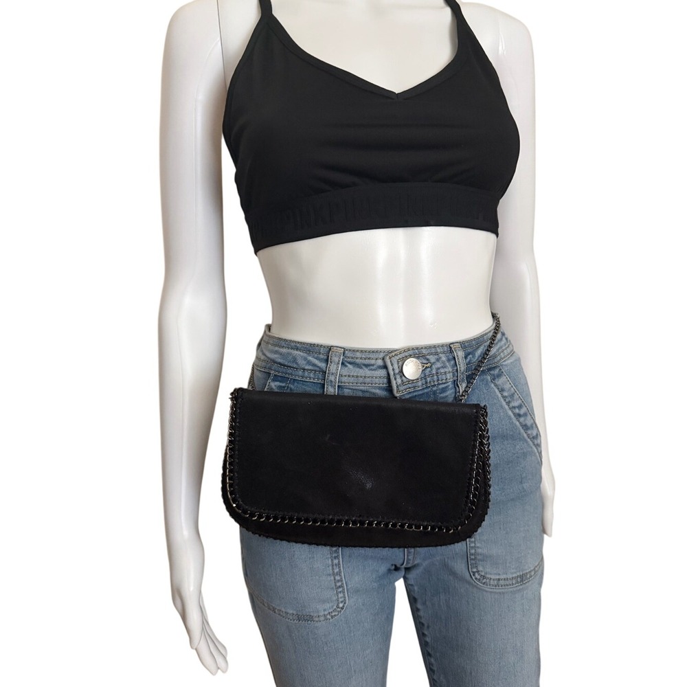 Bam Forever Black Chain Strap Crossbody Waist Belt Bag